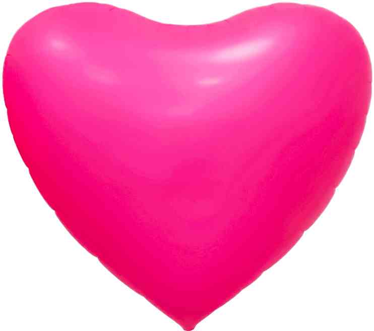Шар фольга без рисунка 63"FL сердце Сатин Фуше