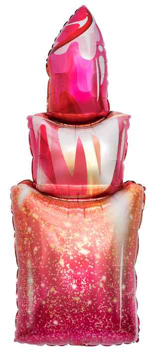 Шар фольга фигура Губная помада Розовый 46" 117смFL (упак)