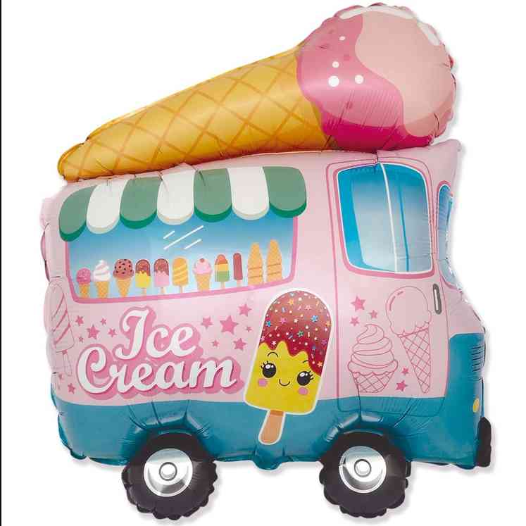 Шар фольга фигура Фургон мороженщика 33" 84смFm