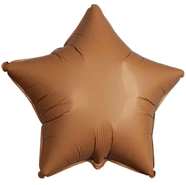 Шар фольга без рисунка 18"Fm звезда матовый Choco Brown Шоколадный