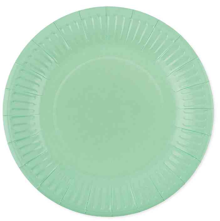 Тарелки бумажные 180см Мастхэв Салатовый (уп6) ДБ