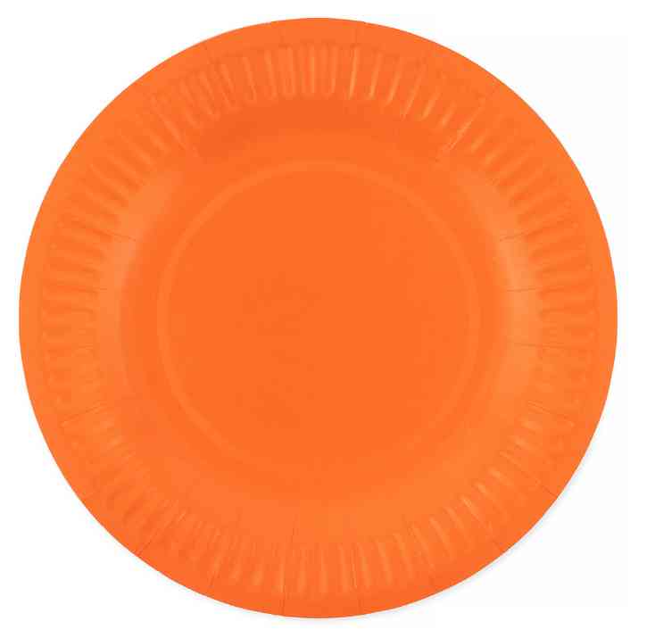 Тарелки бумажные 180см Мастхэв Оранжевый (уп6) ДБ