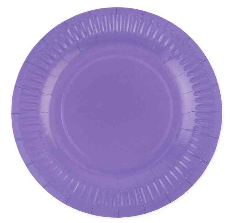 Тарелки бумажные 180см Мастхэв Сиреневый (уп6) ДБ