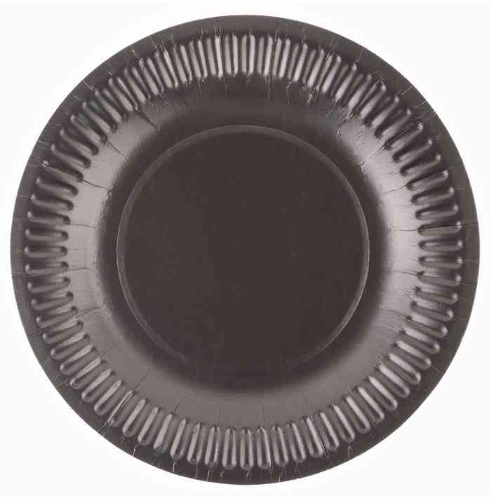Тарелки бумажные 180см Мастхэв Черный (уп6) ДБ