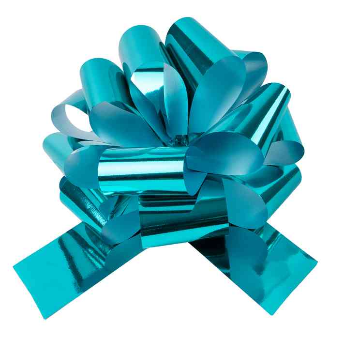 Бант 6х21см Морская лазурь Металлик ДБ