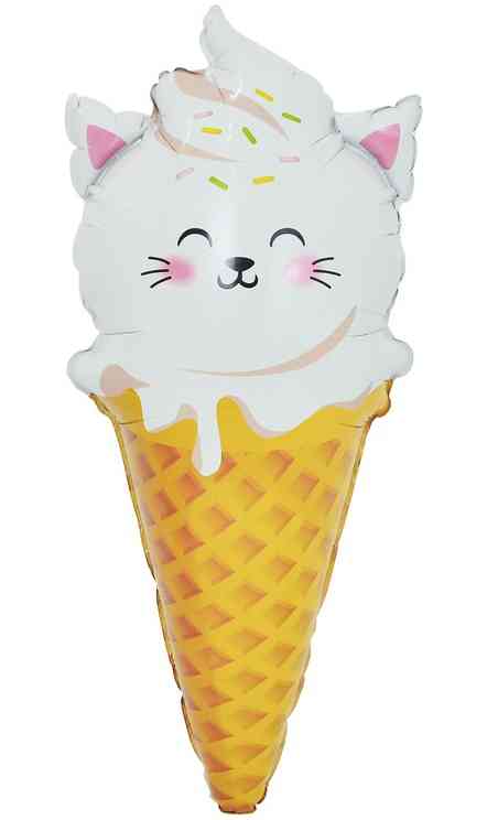 Шар фольга фигура Которожок мороженое 35" 88смВЗ (упак)
