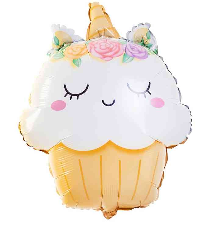 Шар фольга фигура Кекс Единорог 26" 66смВЗ (упак) (единорог)