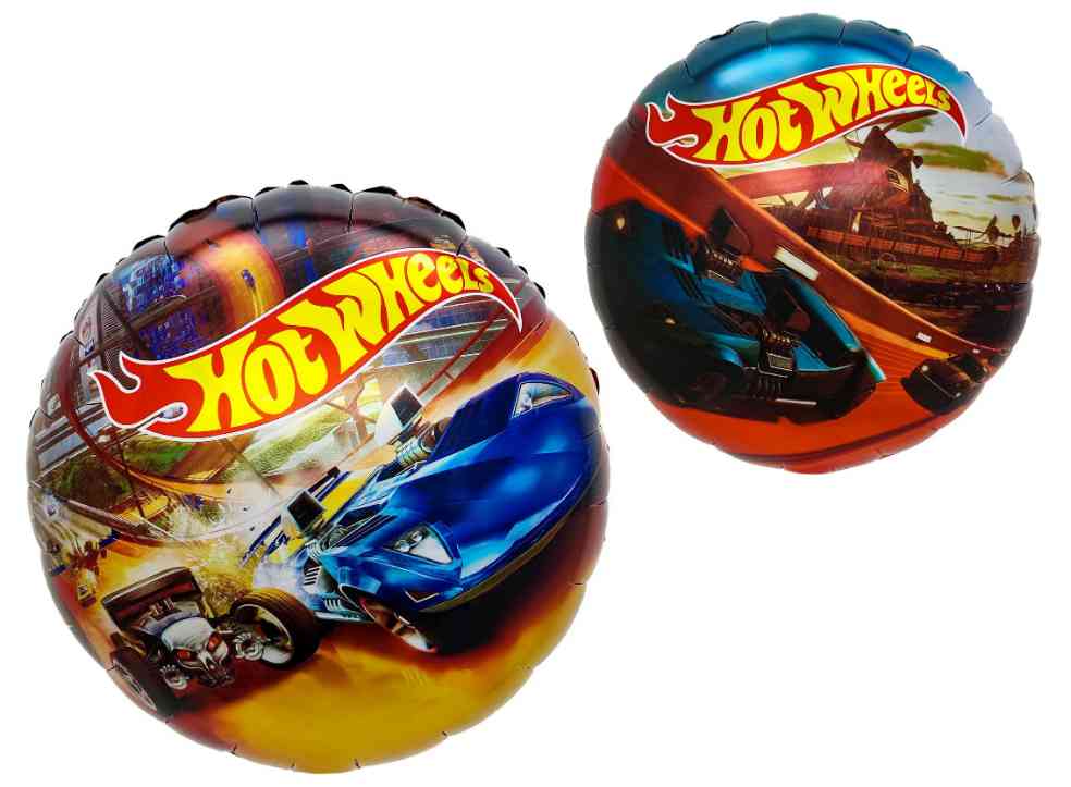 Шар фольга с рисунком 18"FL круг Горячие машинки