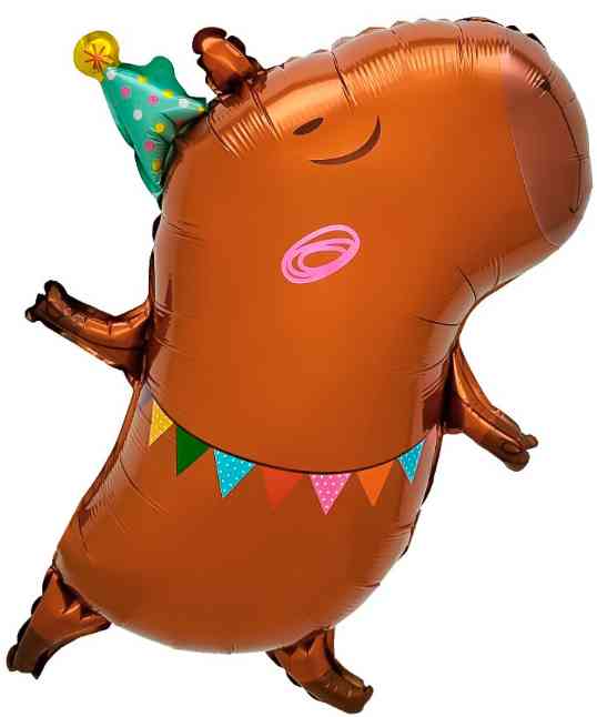 Шар фольга фигура Капибара на вечеринке 26" 66смFL