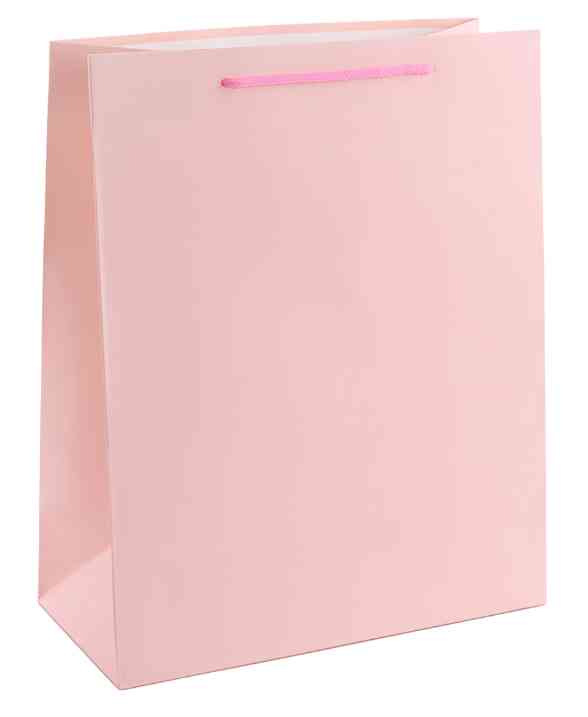 Пакет бумажный M 18х23см Классика Розовый
