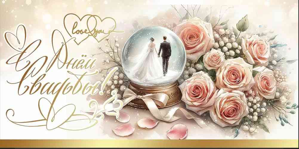 Конверт для денег С Днём Свадьбы!