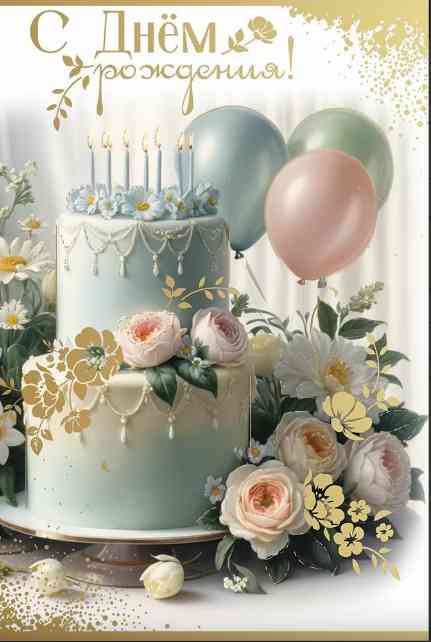 Открытка А5 С Днем рождения! Праздник