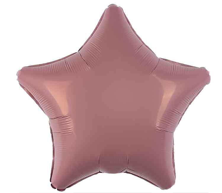 Шар фольга без рисунка 18"AG Звезда Пустынная роза