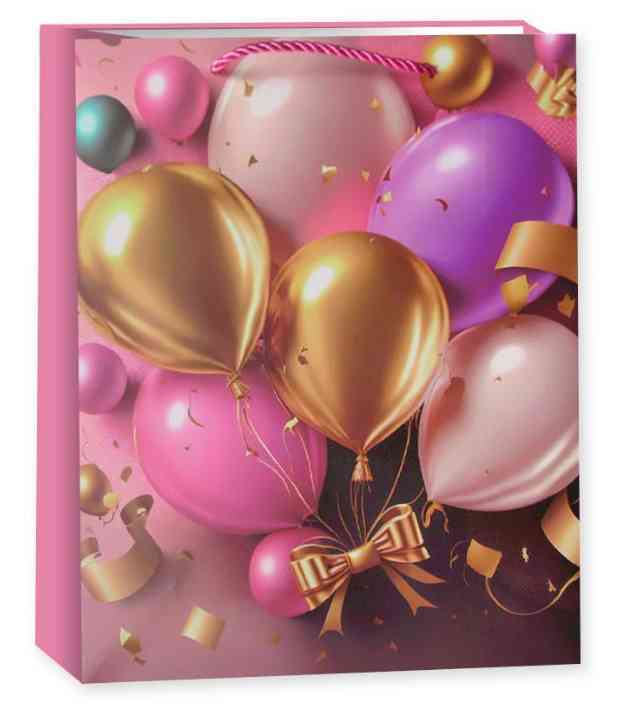 Пакет бумажный XL 31х41см Праздничные шары Дизайн №3