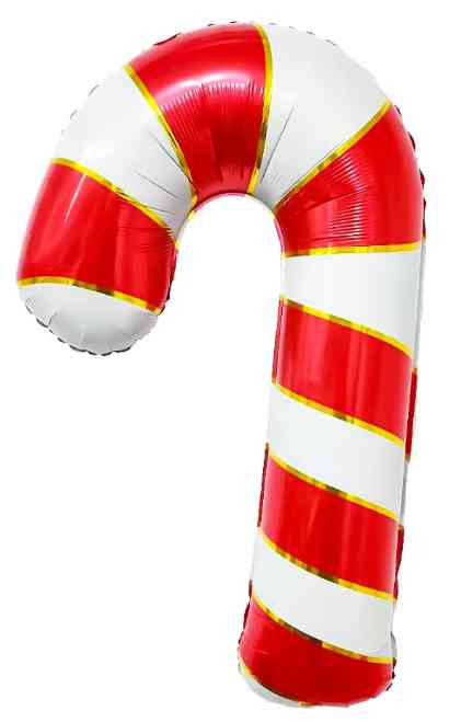 НГ Шар фольга фигура Леденец трость Красный 42" 107смFL