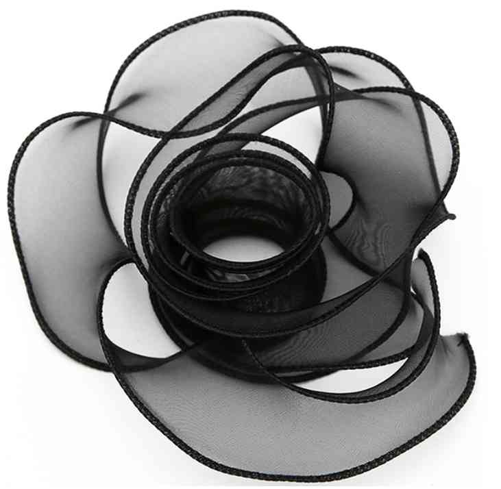 Лента Органза с леской 4х9,14м Черный