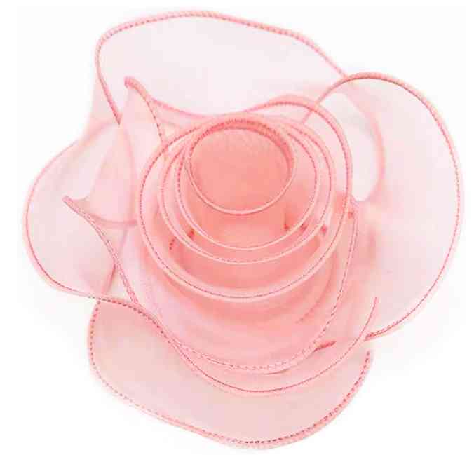 Лента Органза с леской 4х9,14м Нежно-розовый ДБ