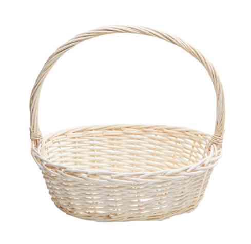 Корзина плетеная с ручкой Ива Белая Классик 39х31х39см ВП