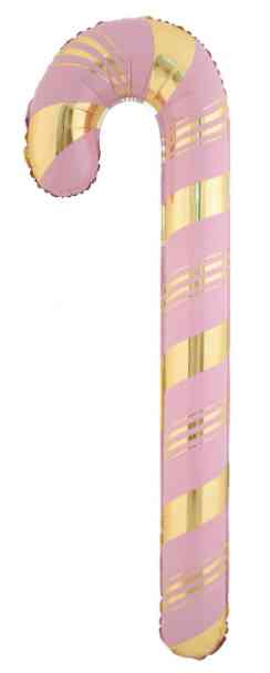 НГ Шар фольга фигура Леденец трость (надув воздухом) РозовыйЗолото 29" 74смFL (упак)