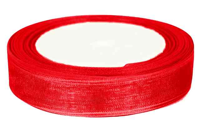 Лента органза 1,2х22,85м Красный