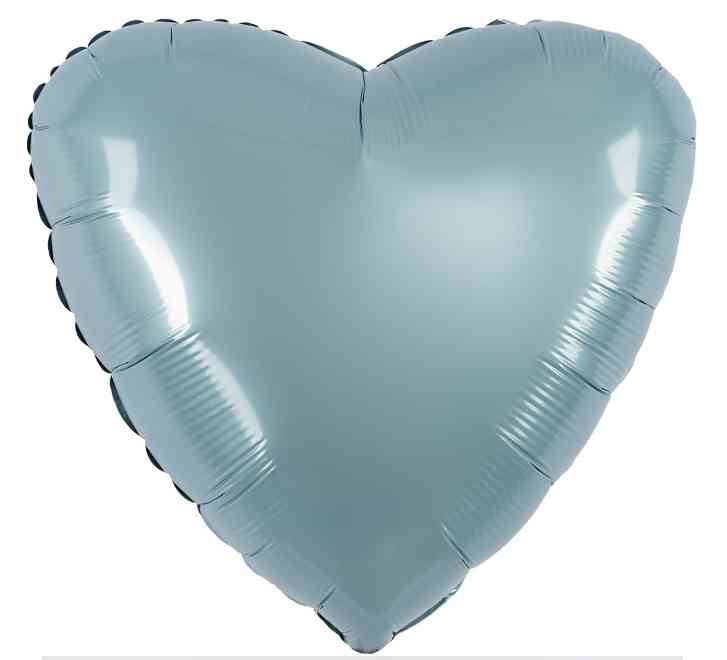 Шар фольга без рисунка 18"AG Сердце пастель Утренний туман Бохо