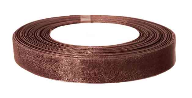 Лента Органза 12х22,85м Шоколад