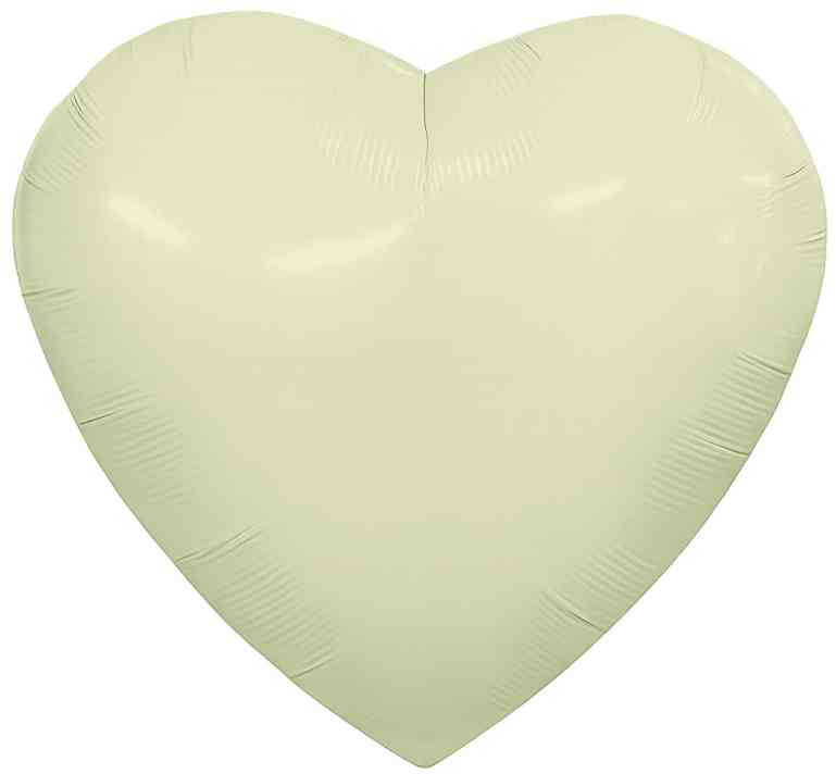 Шар фольга без рисунка 36"AG Сердце пастель Пыльный лайм