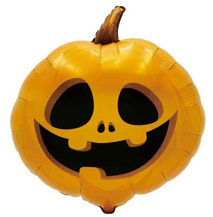 Шар фольга фигура Страшная тыква Оранжевый 26" 66смFL