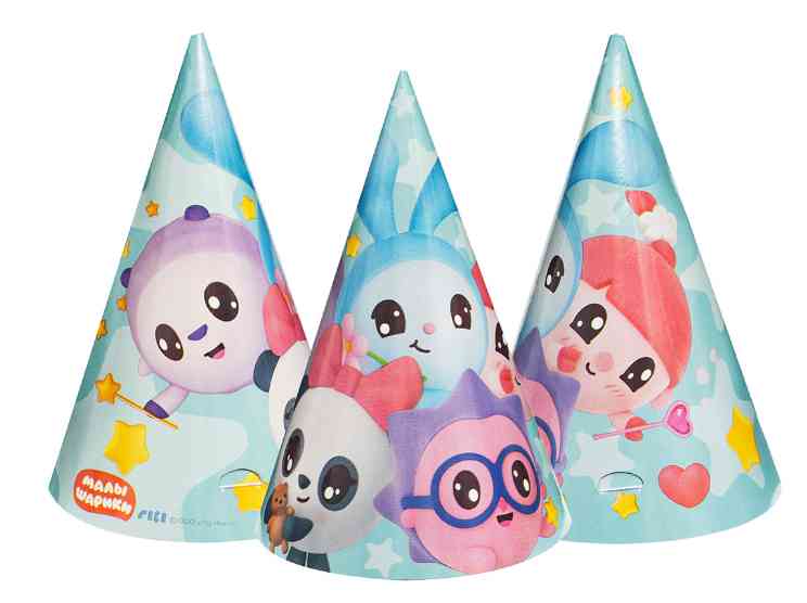 Колпак бумажный Малышарики (уп6) ДБ