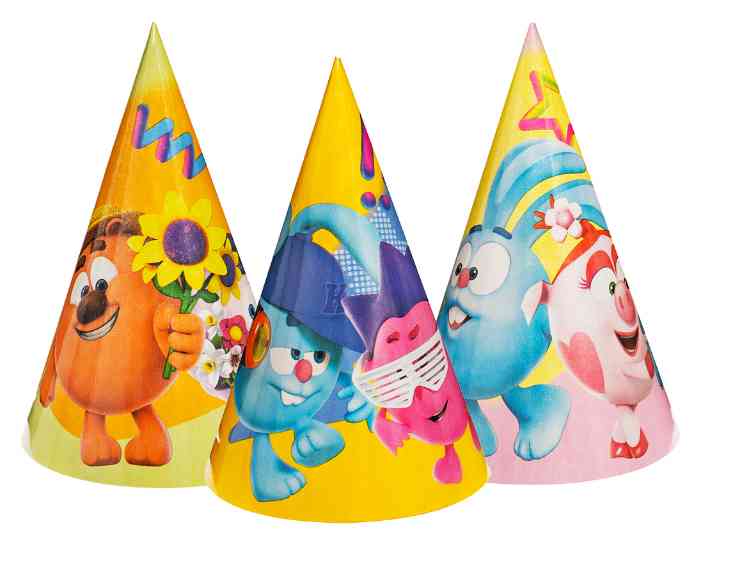 Колпак бумажный Смешарики (уп6) ДБ