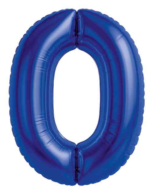 Шар фольга Цифра 40" AG Slim Полуночно-синий "0" (упак)
