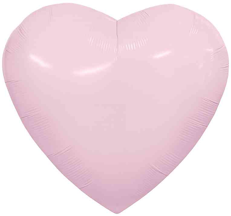 Шар фольга без рисунка 36"AG Сердце пастель Зефирный розовый