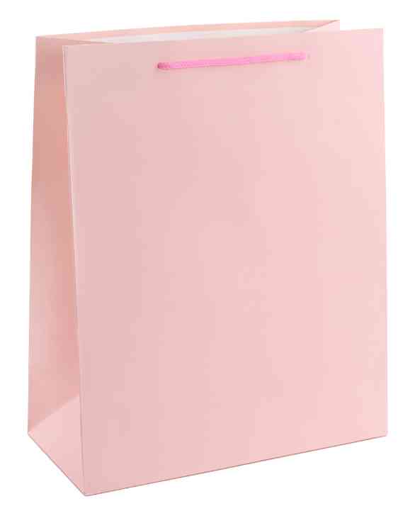 Пакет бумажный L 26х32см Классика Розовый