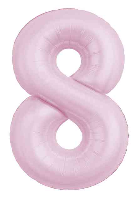 Шар фольга Цифра 40" AG Slim Зефирный "8" (упак)