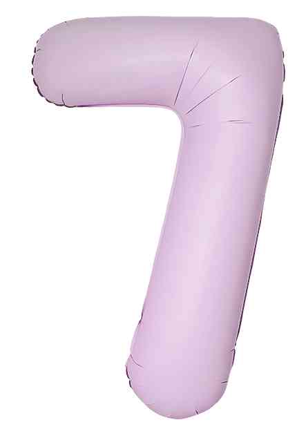 Шар фольга Цифра 40"Fm Slim Светло-розовый Матовый "7" (упак)