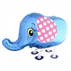 Шар фольга фигура AIR Слоник синий 28" 71см FL