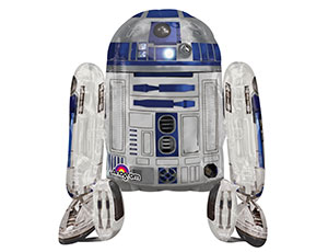 Шар фольга фигура AIR Звездные войны R2D2 44" 111см An