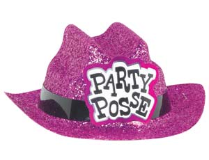 Шляпа пластик Ковбойская Девичник 12см