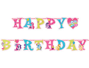 Гирлянда буквы 320см Happy birthday с наклейкой-цифрой