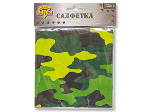 Салфетки 33см Камуфляж уп12
