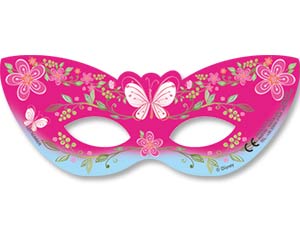 Полумаска бумага Принцесса Лето (уп6)