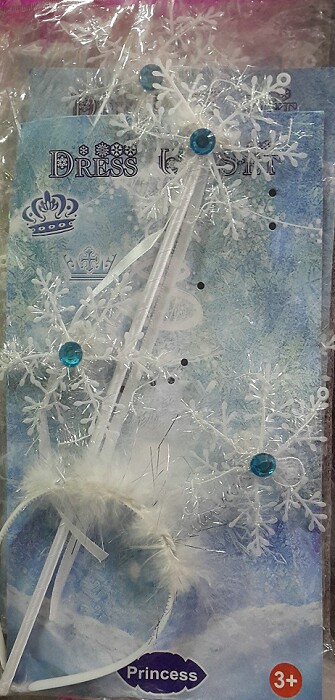 Набор карнавальный Снежинка пух (ободок волшебная палочка)