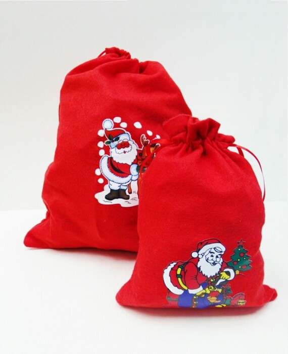 Мешок для подарков 30х40см Дед Мороз