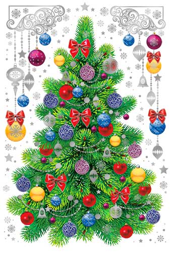 Наклейка 24,6*16,7 см Ёлочка