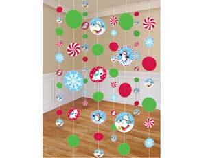 Гирлянда вертикальная 180см Весёлый снеговик