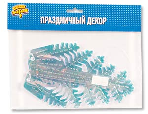 Снежинка фольга 40см № 3, перламутровое