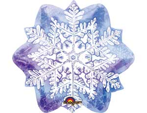 Шар фольга фигура Снежинка 21"
