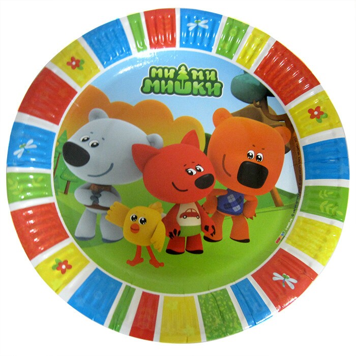 Тарелки бумажные 180 мм, 6 шт. Ми-Ми-Мишки