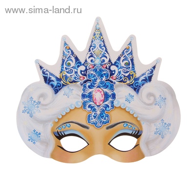 Маска бумага Снежная Королева