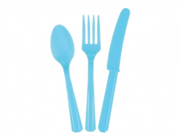 Столовые приборы 24 шт., пластик Caribbean blue
